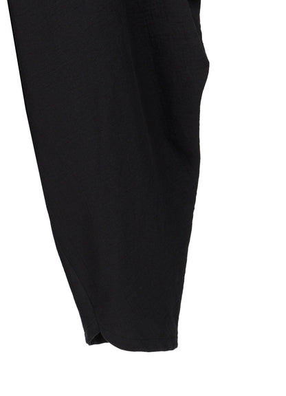 DOUBLE CLOTH ELASTIC WAIST TUCK PANTS