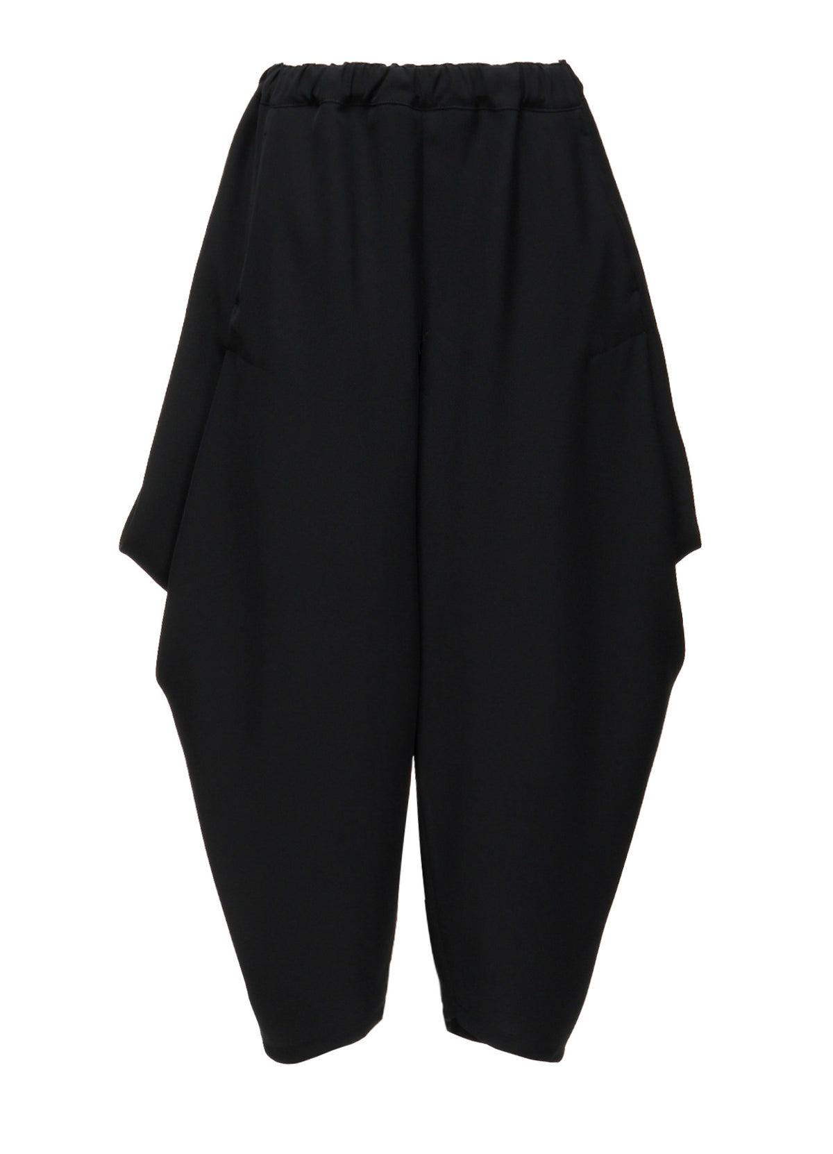 DOUBLE SATIN ELASTIC WAIST TUCK PANTS