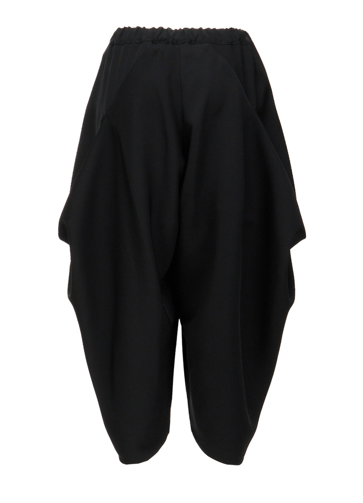 DOUBLE SATIN ELASTIC WAIST TUCK PANTS
