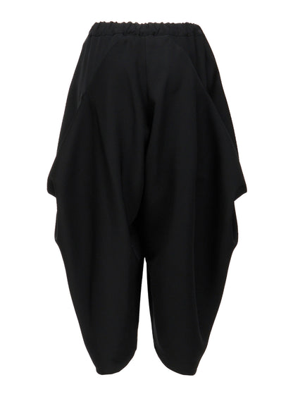 DOUBLE SATIN ELASTIC WAIST TUCK PANTS