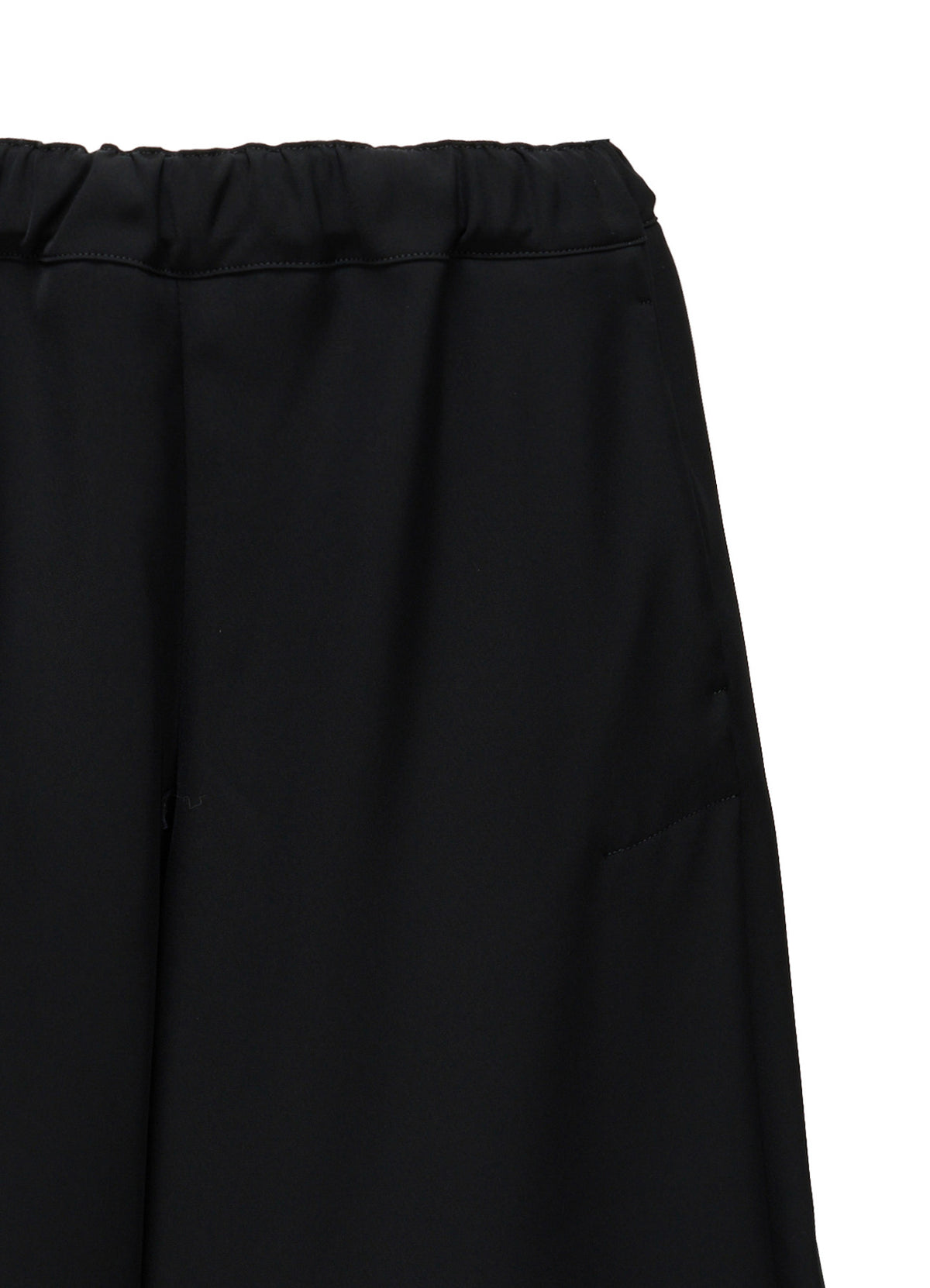 DOUBLE SATIN ELASTIC WAIST TUCK PANTS