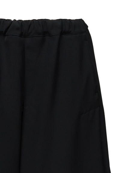 DOUBLE SATIN ELASTIC WAIST TUCK PANTS
