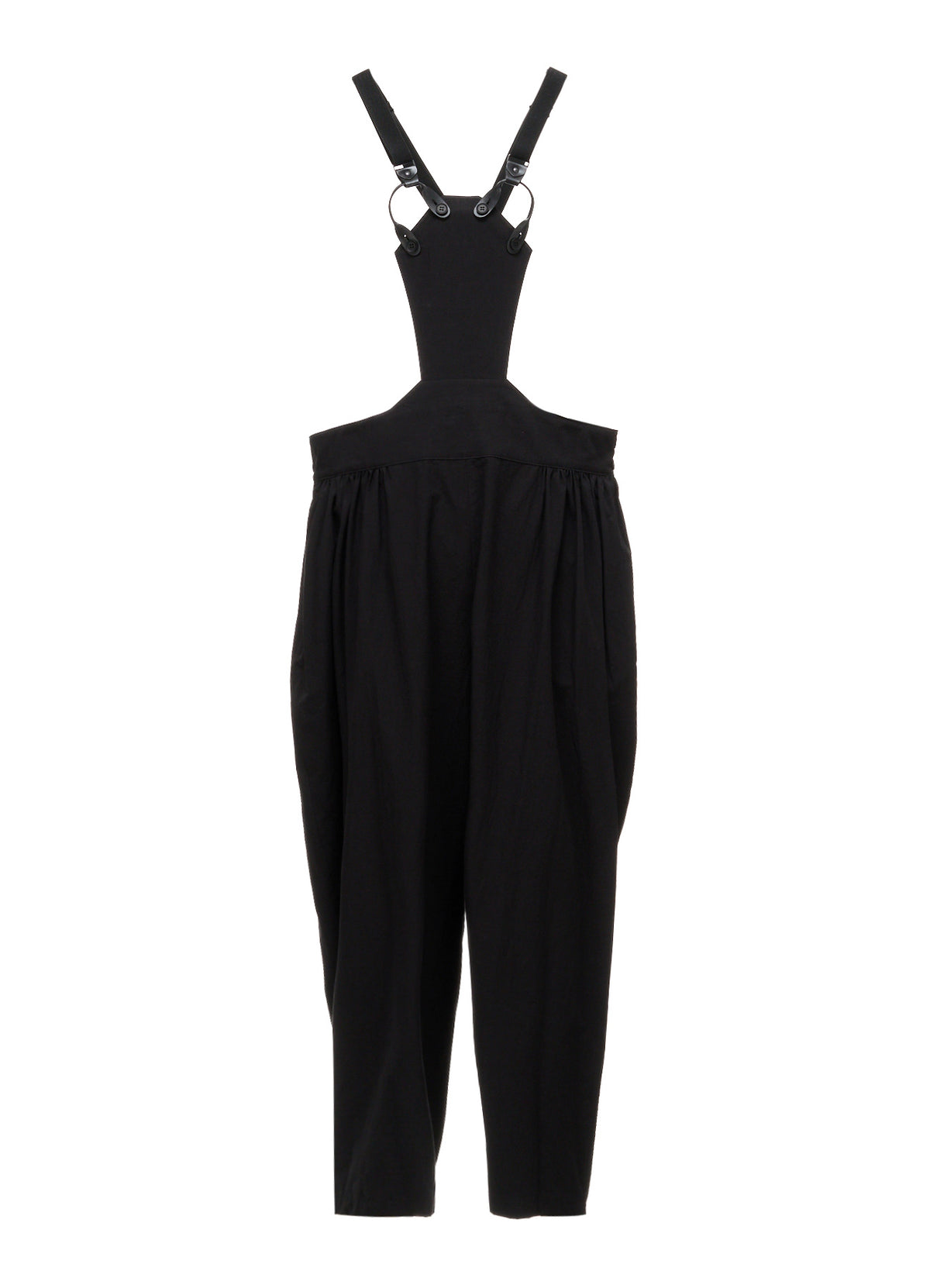 HIGH TWIST POPLIN SUSPENDER PANTS
