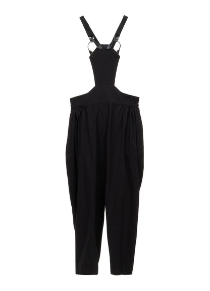 HIGH TWIST POPLIN SUSPENDER PANTS