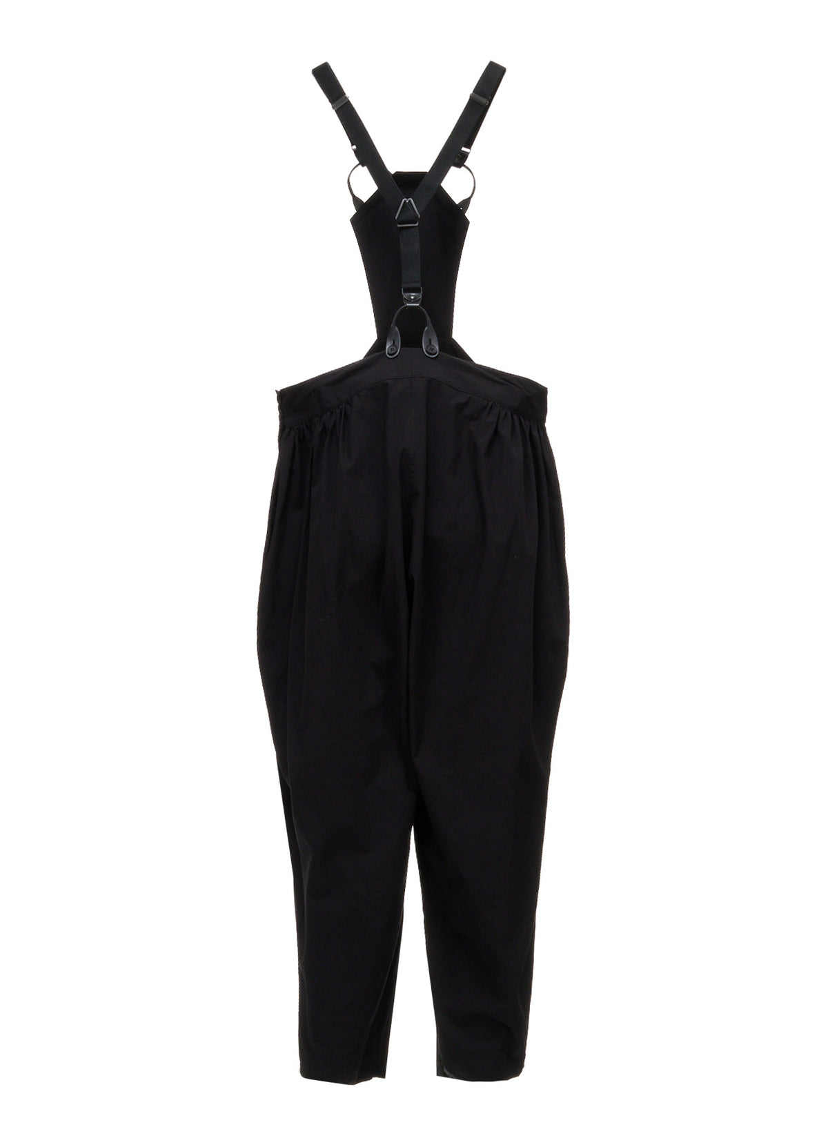 HIGH TWIST POPLIN SUSPENDER PANTS