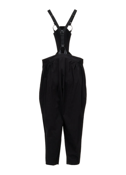 HIGH TWIST POPLIN SUSPENDER PANTS