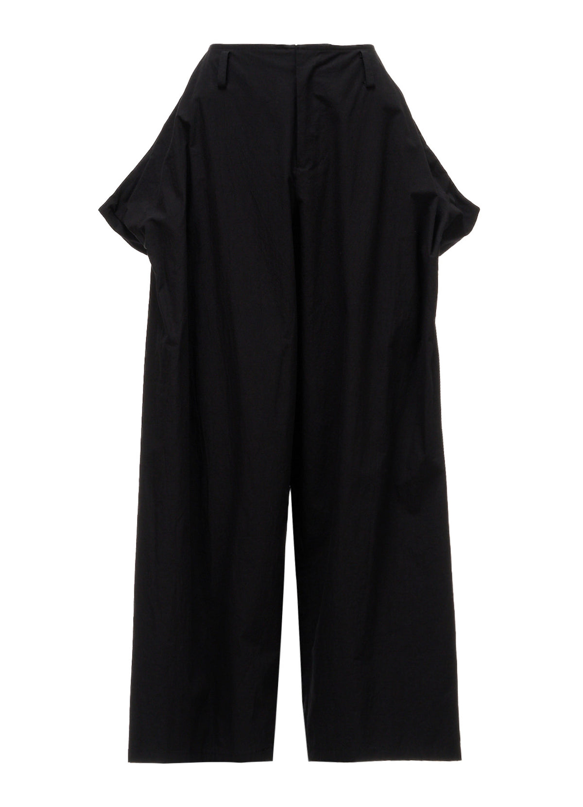 HIGH TWIST POPLIN DRAPED POCKET PANTS