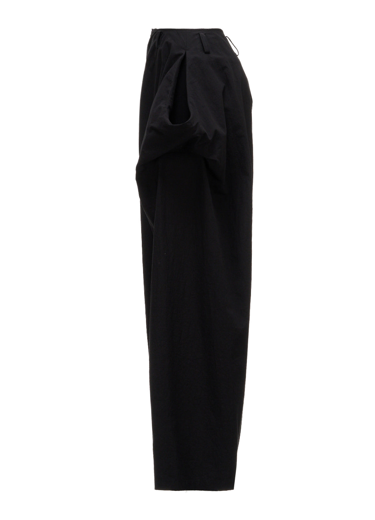 HIGH TWIST POPLIN DRAPED POCKET PANTS