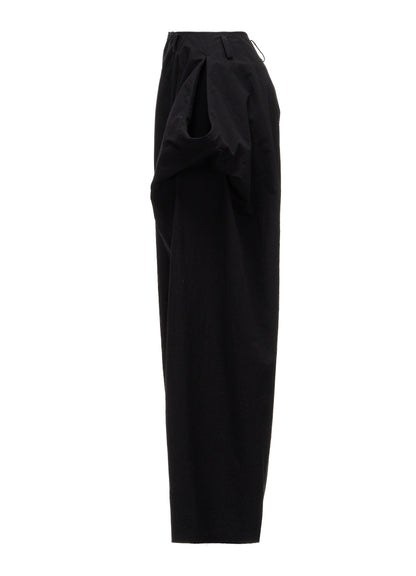 HIGH TWIST POPLIN DRAPED POCKET PANTS