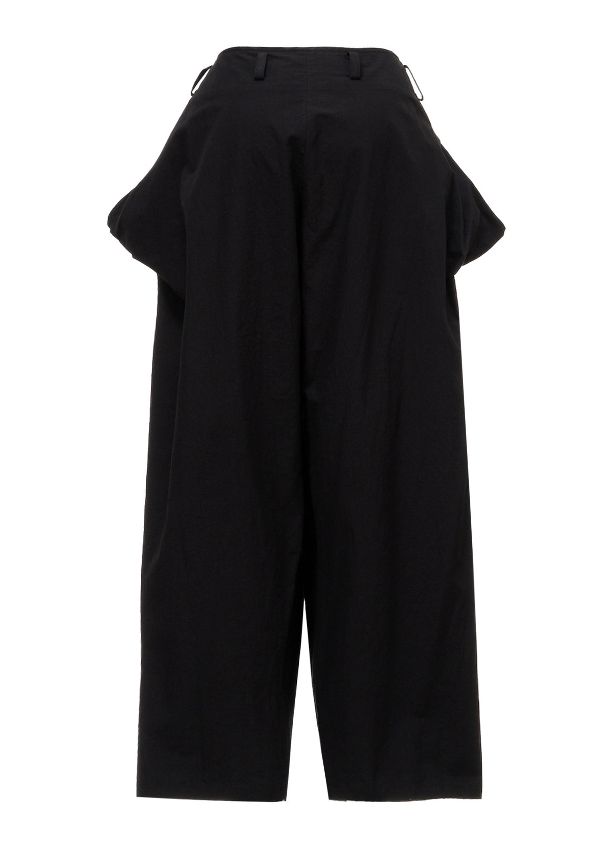 HIGH TWIST POPLIN DRAPED POCKET PANTS