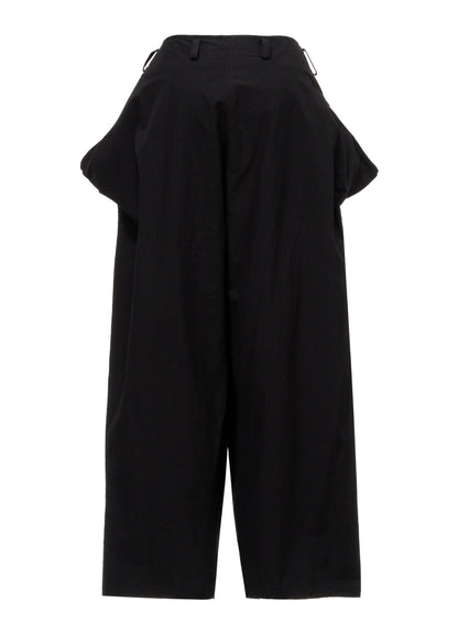 HIGH TWIST POPLIN DRAPED POCKET PANTS
