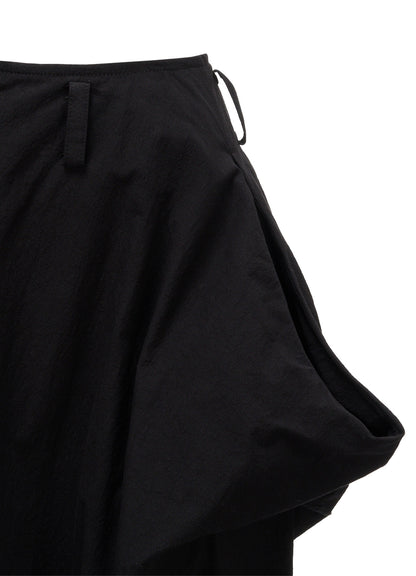 HIGH TWIST POPLIN DRAPED POCKET PANTS