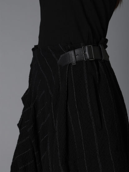 C/W STRIPE  TUCK SKIRT