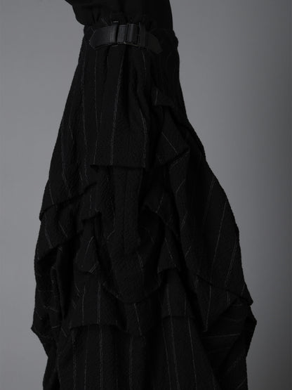 C/W STRIPE  TUCK SKIRT