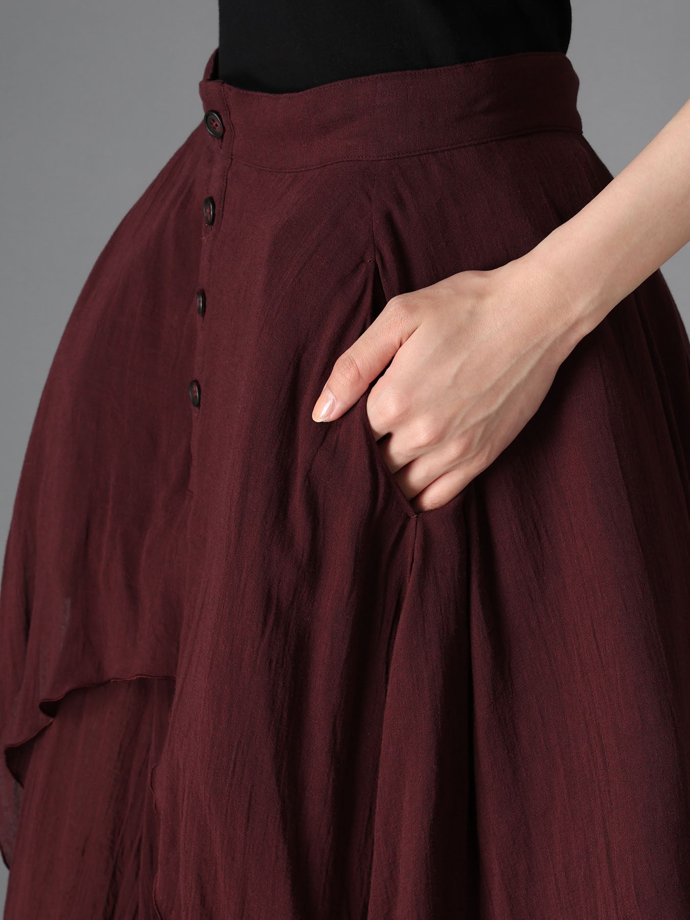 RY/LI GAUZE WAKAME SKIRT