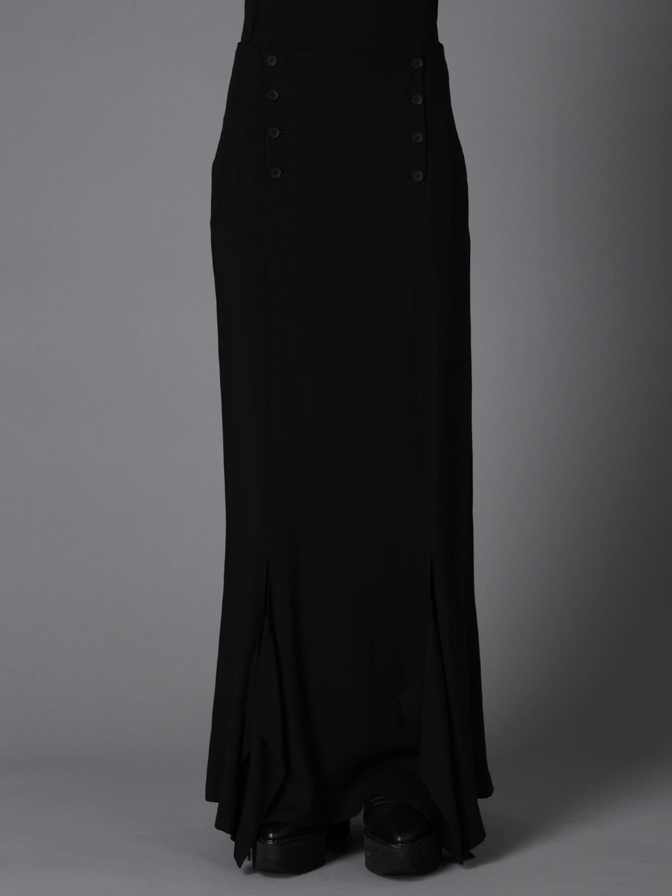 HIGH TWIST GABARDINE FLARED PANEL PENCIL SKIRT – THE SHOP YOHJI