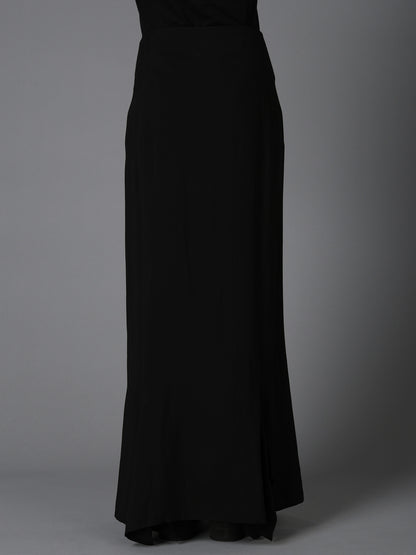 HIGH TWIST GABARDINE FLARED PANEL PENCIL SKIRT