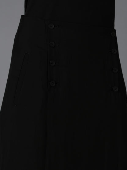 HIGH TWIST GABARDINE FLARED PANEL PENCIL SKIRT