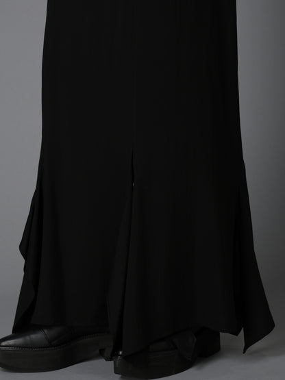 HIGH TWIST GABARDINE FLARED PANEL PENCIL SKIRT