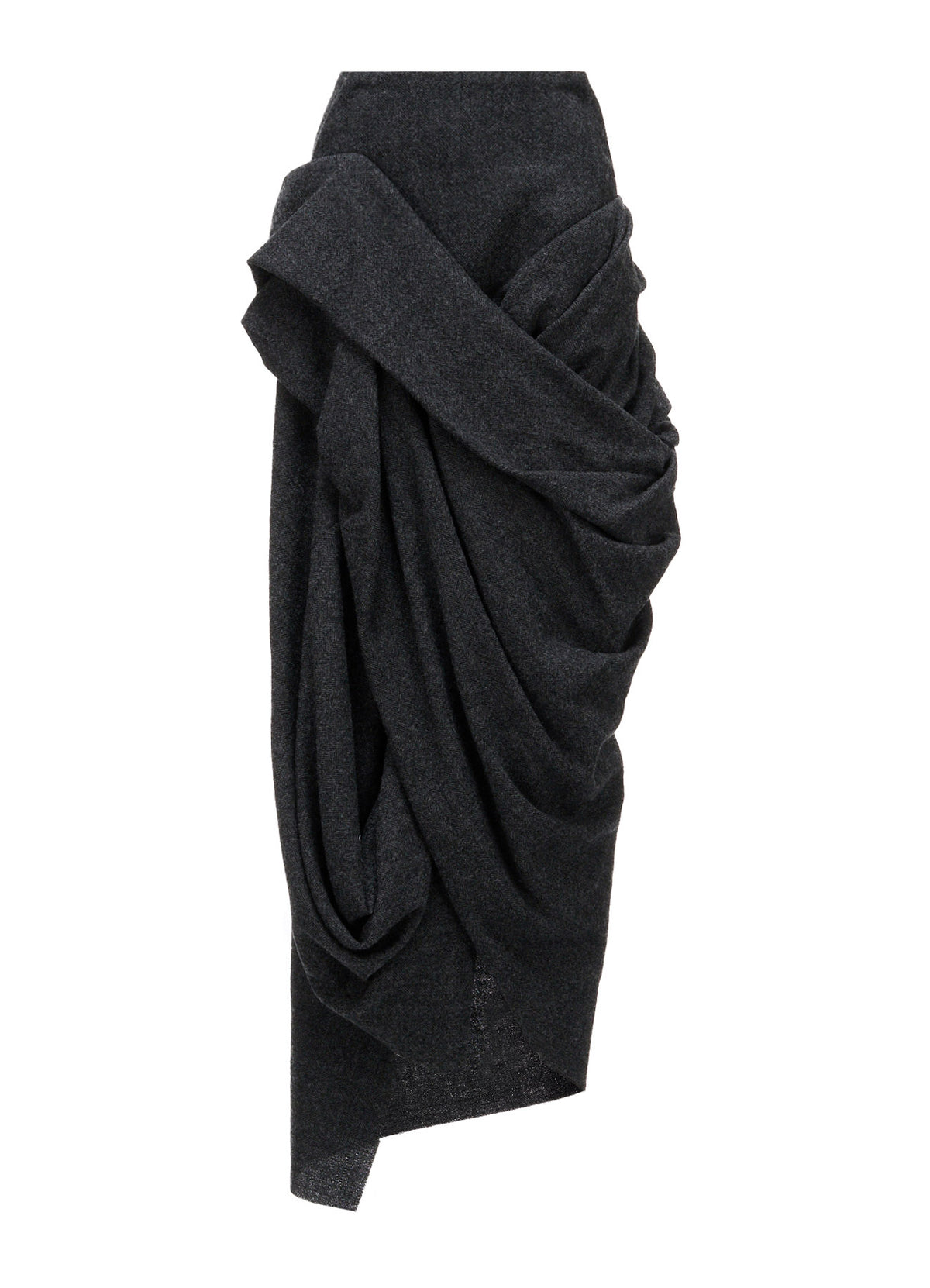 HERRINGBONE DRAPED SKIRT