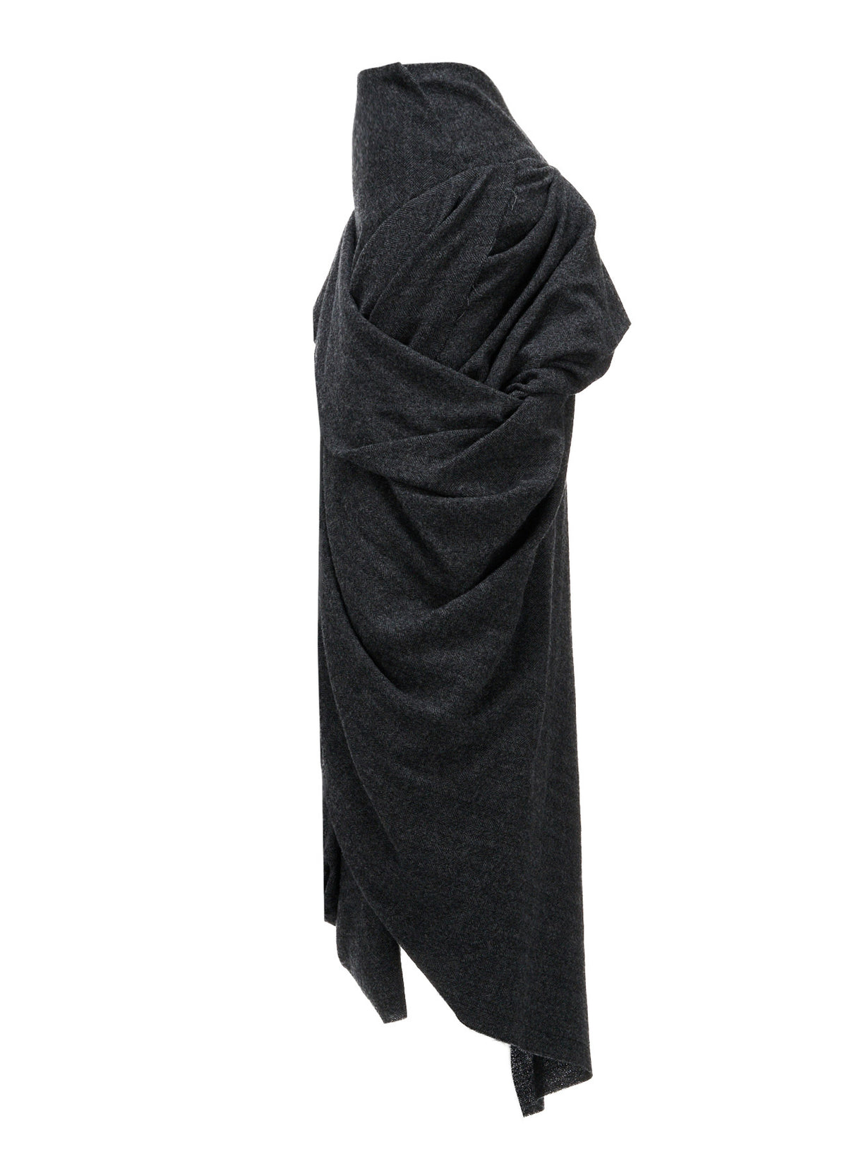 HERRINGBONE DRAPED SKIRT