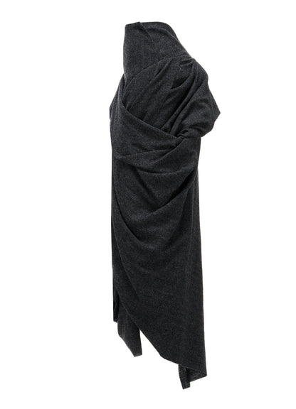 HERRINGBONE DRAPED SKIRT