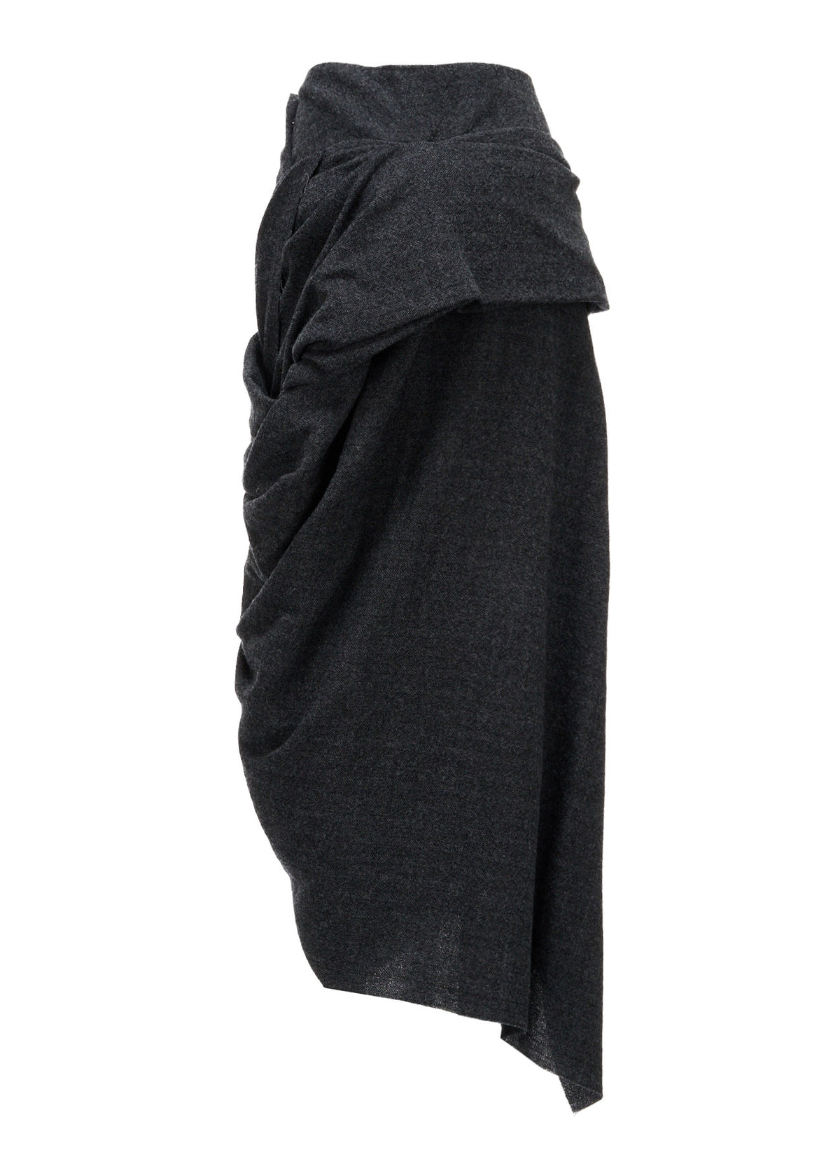 HERRINGBONE DRAPED SKIRT