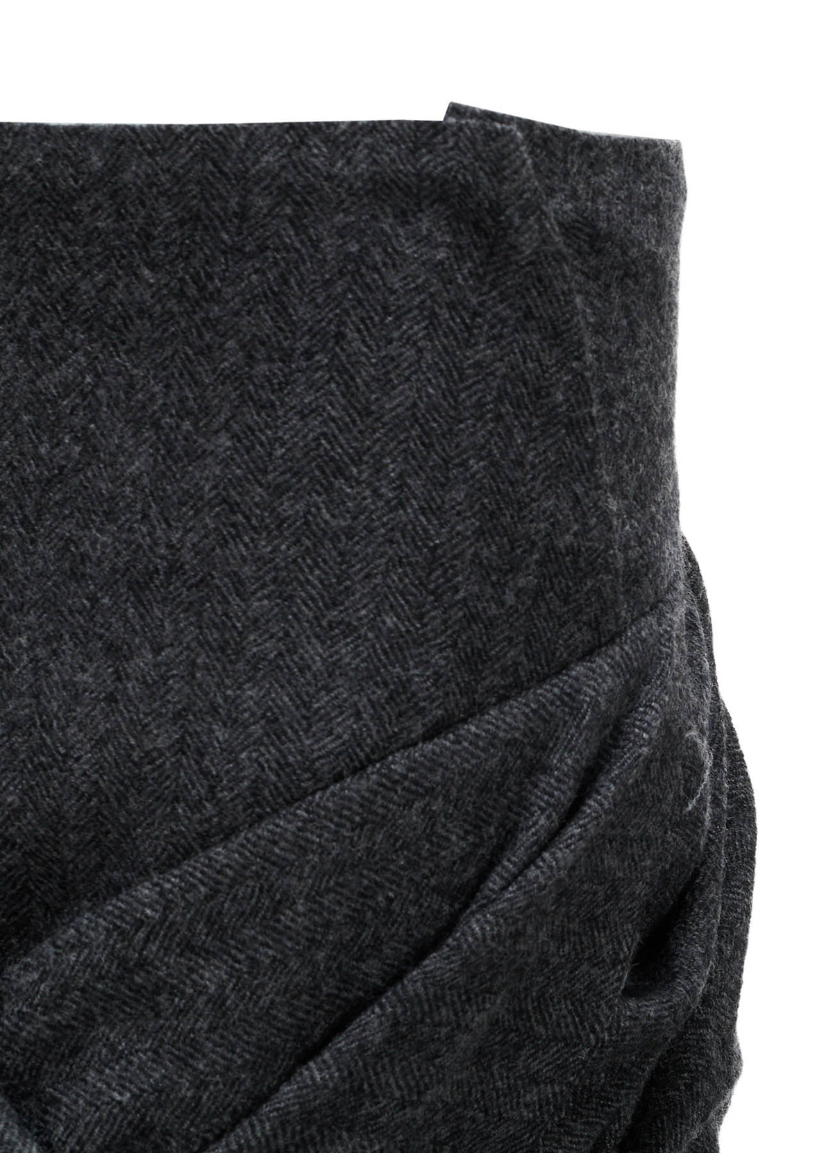 HERRINGBONE DRAPED SKIRT