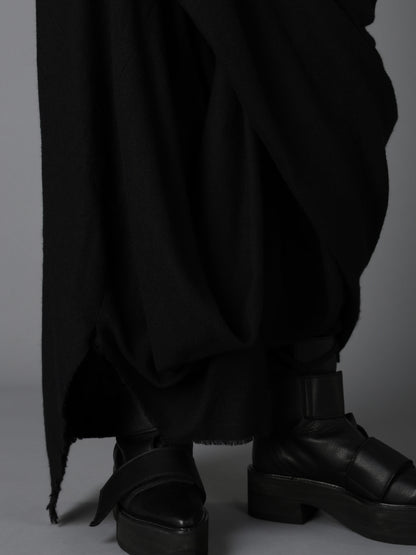 HERRINGBONE DRAPED SKIRT