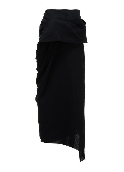HERRINGBONE DRAPED SKIRT