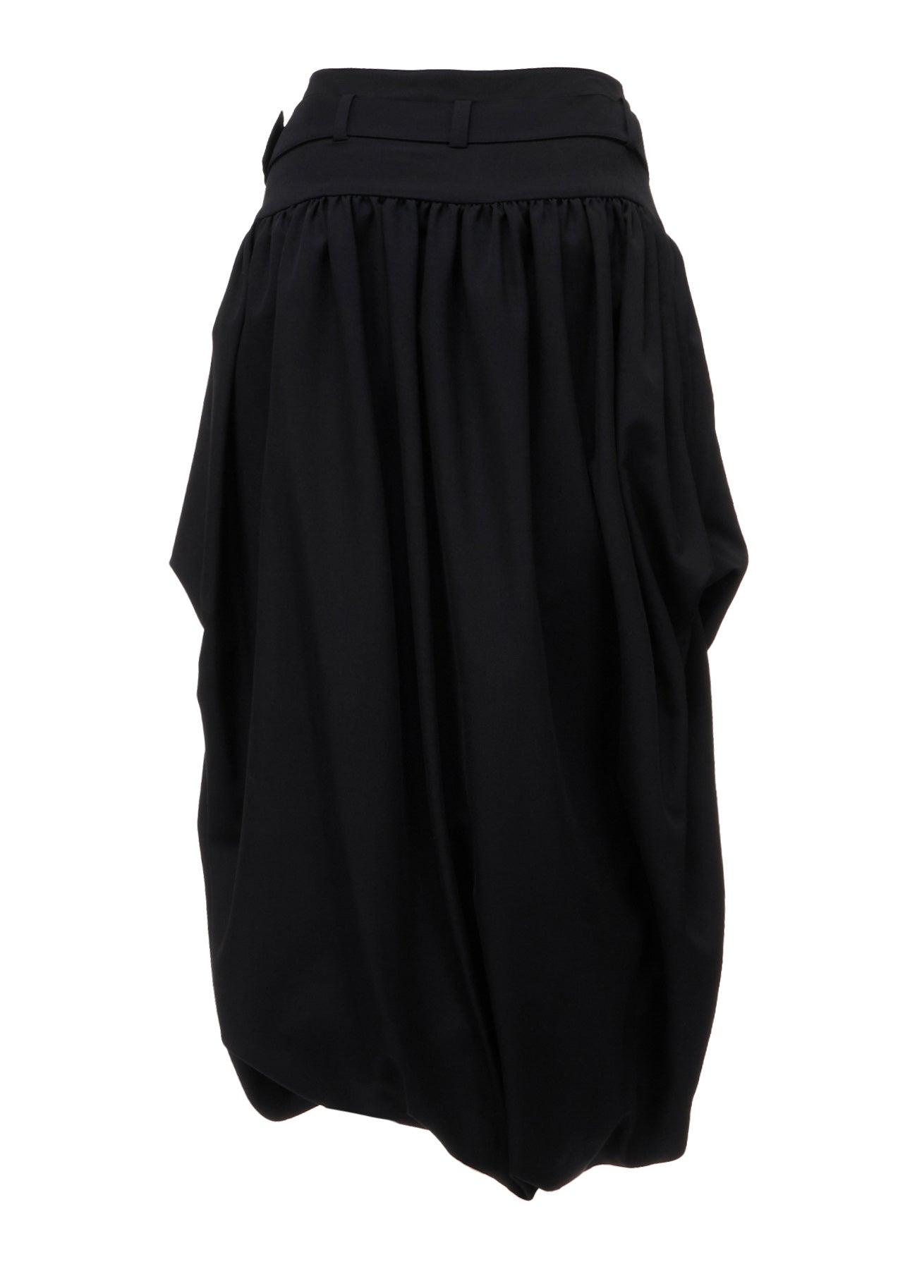 WOOL GABARDINE  BELTED BALLOON SKIRT