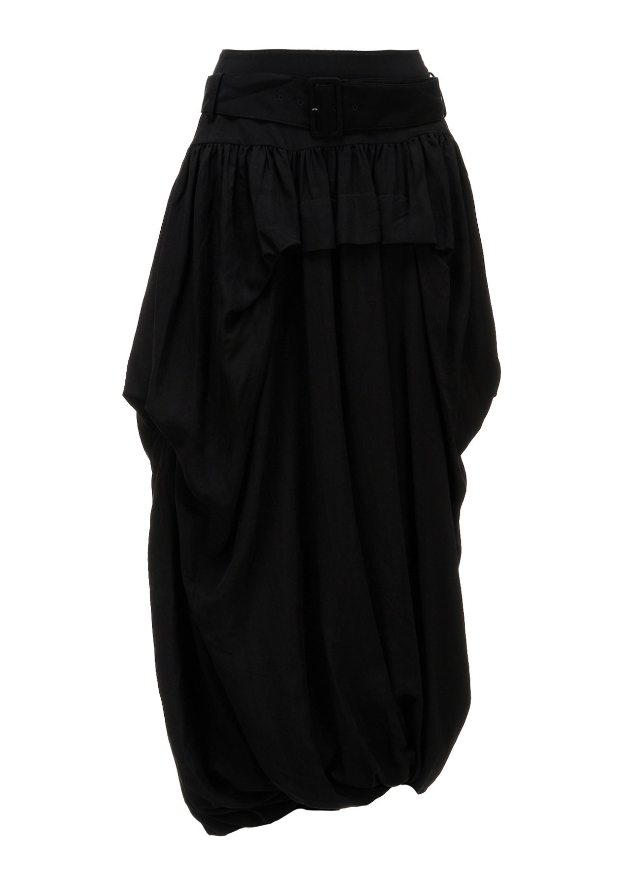 HIGH TWIST GABARDINE BELTED BALLOON SKIRT – THE SHOP YOHJI YAMAMOTO