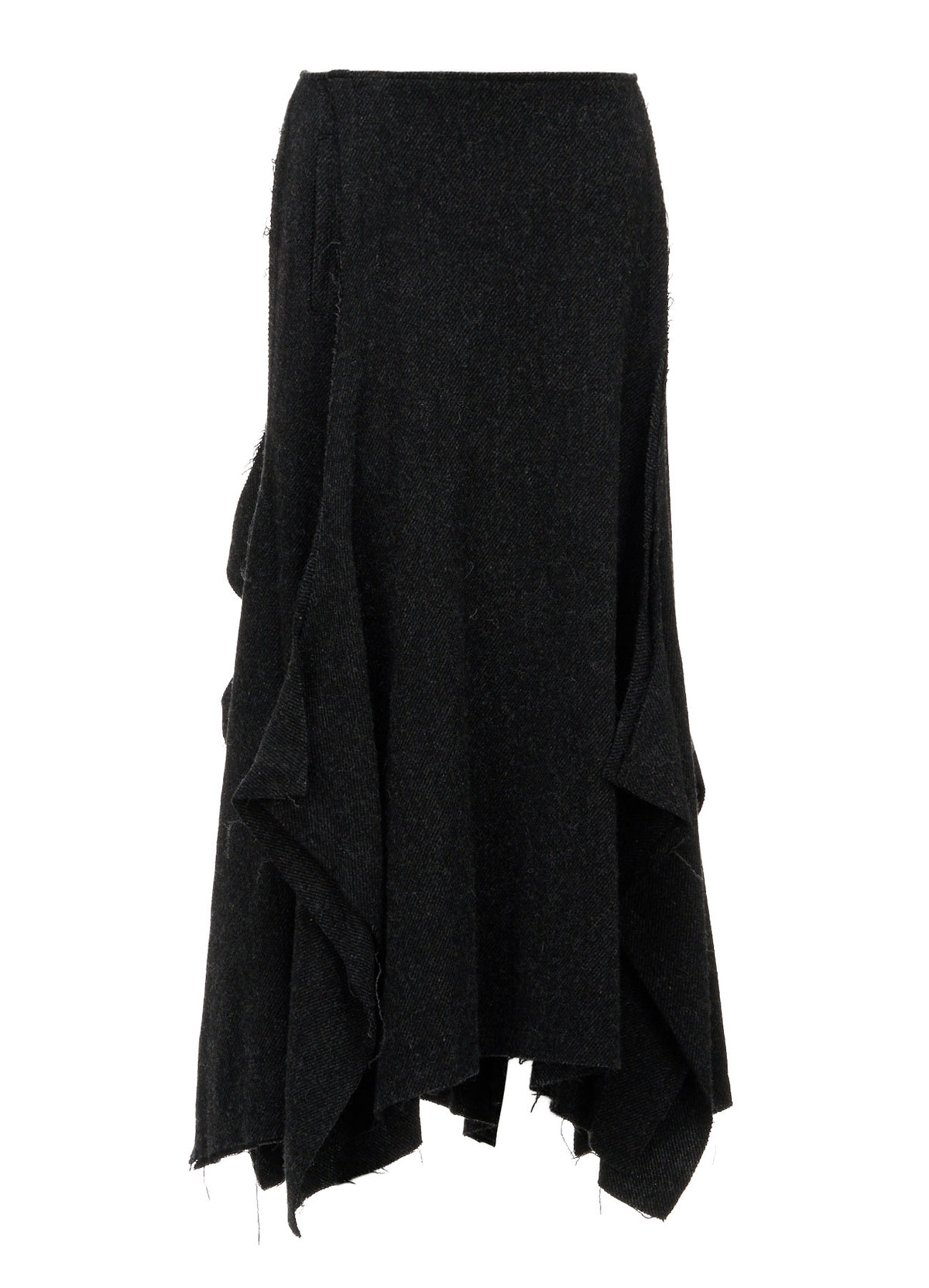 TOP DYED TWEED FLARED PANEL SKIRT B