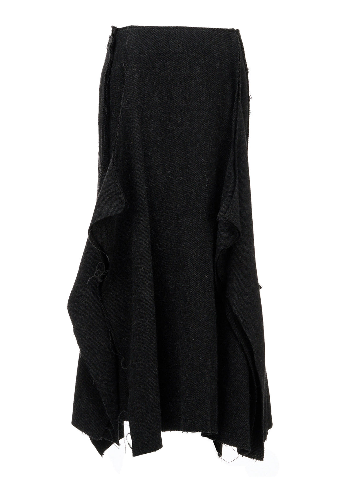 TOP DYED TWEED FLARED PANEL SKIRT B