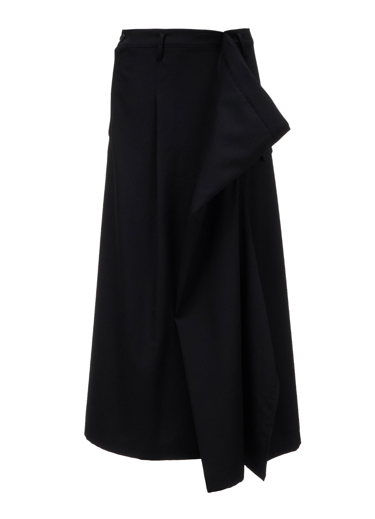 WOOL GABARDINE  SIDE DRAPED SKIRT