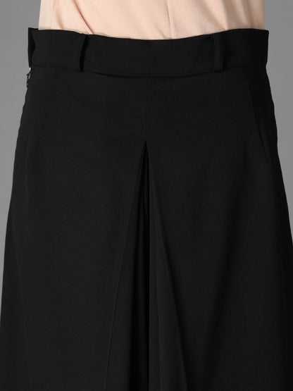 WOOL GABARDINE  BACK SLIT SKIRT