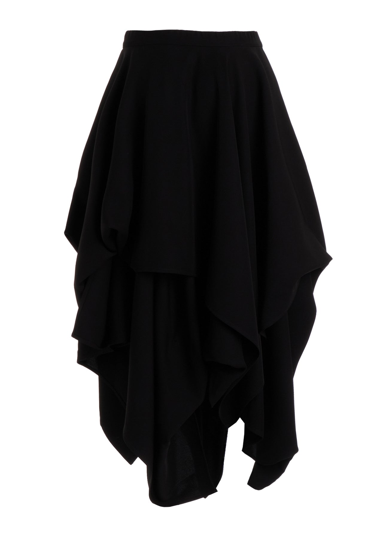 DOUBLE SATIN ELASTIC WAIST DOUBLE LAYERED SKIRT – THE SHOP YOHJI