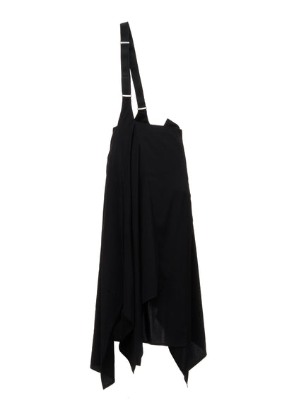 TA/PE CREPE DE CHINE ONE-SHOULDER ASYMMETRIC SKIRT