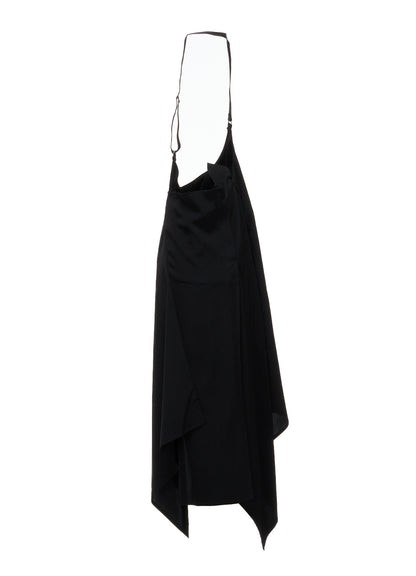TA/PE CREPE DE CHINE ONE-SHOULDER ASYMMETRIC SKIRT