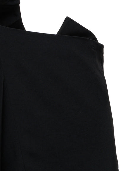 TA/PE CREPE DE CHINE ONE-SHOULDER ASYMMETRIC SKIRT