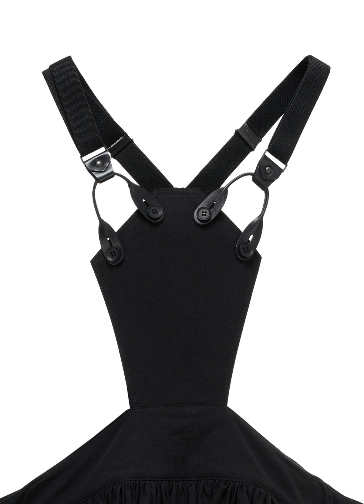 HIGH TWIST POPLIN SUSPENDER SKIRT