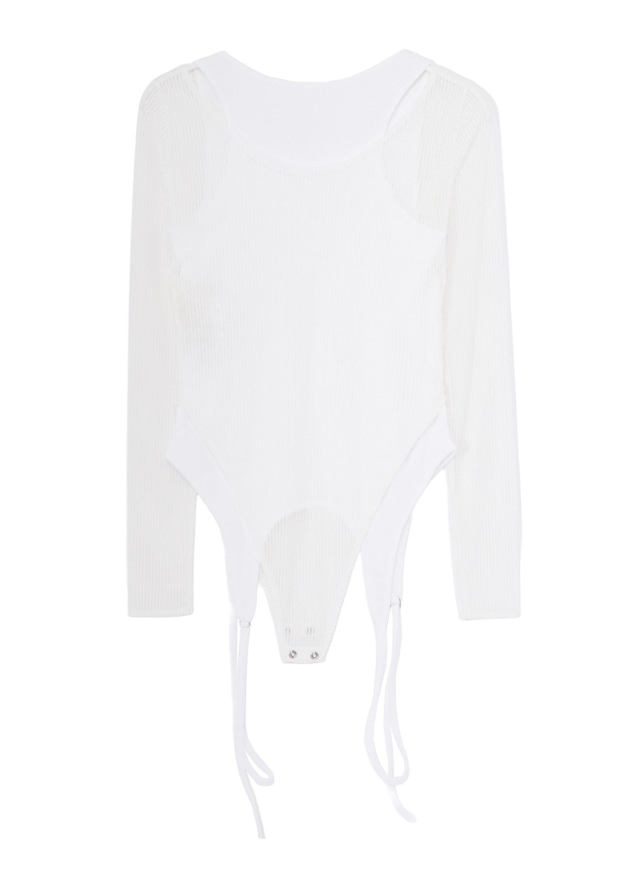 STRIPE TULLE  LAYERED BODYSUIT