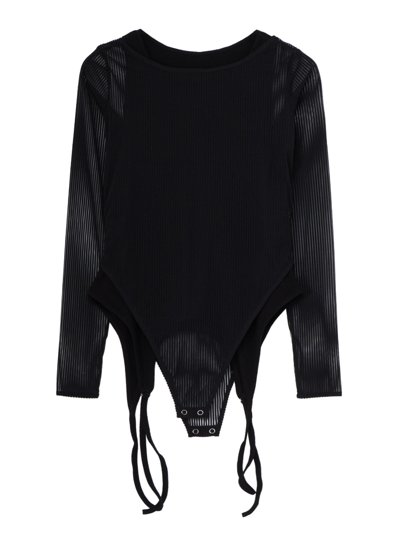 STRIPE TULLE  LAYERED BODYSUIT