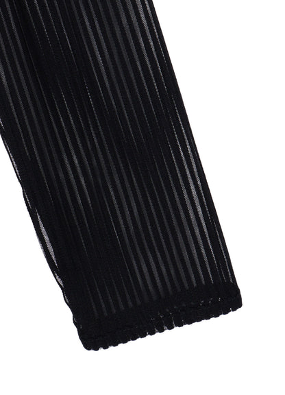 STRIPE TULLE  LAYERED BODYSUIT