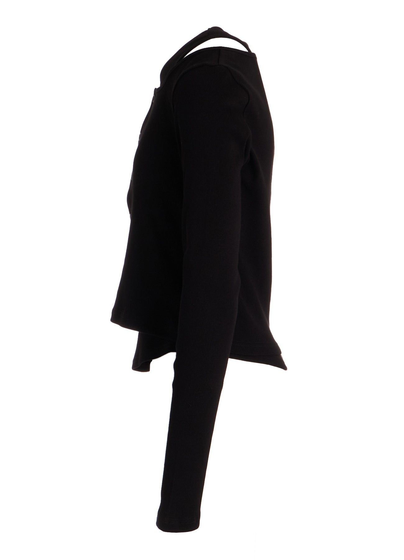 C/ RIB LAYERED CARDIGAN T