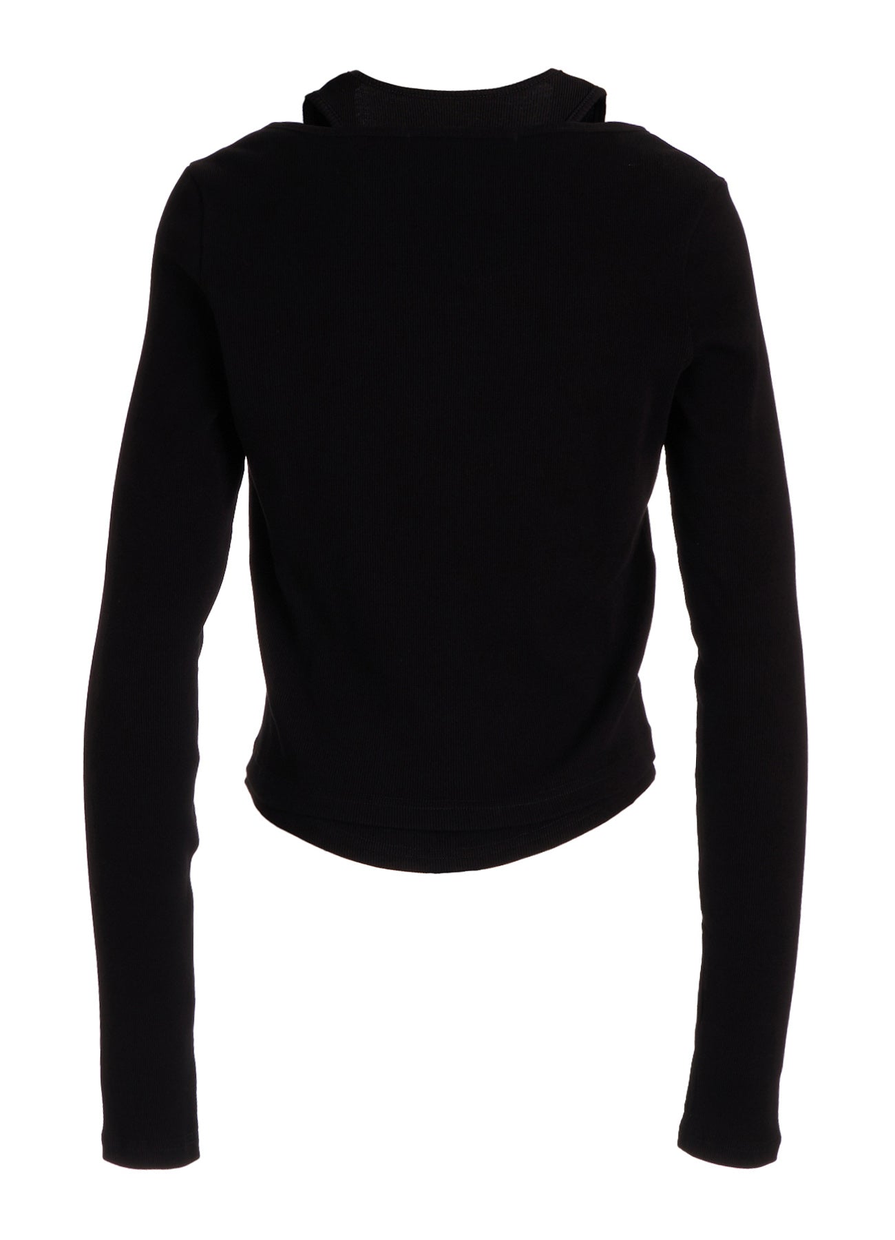 C/ RIB LAYERED CARDIGAN T