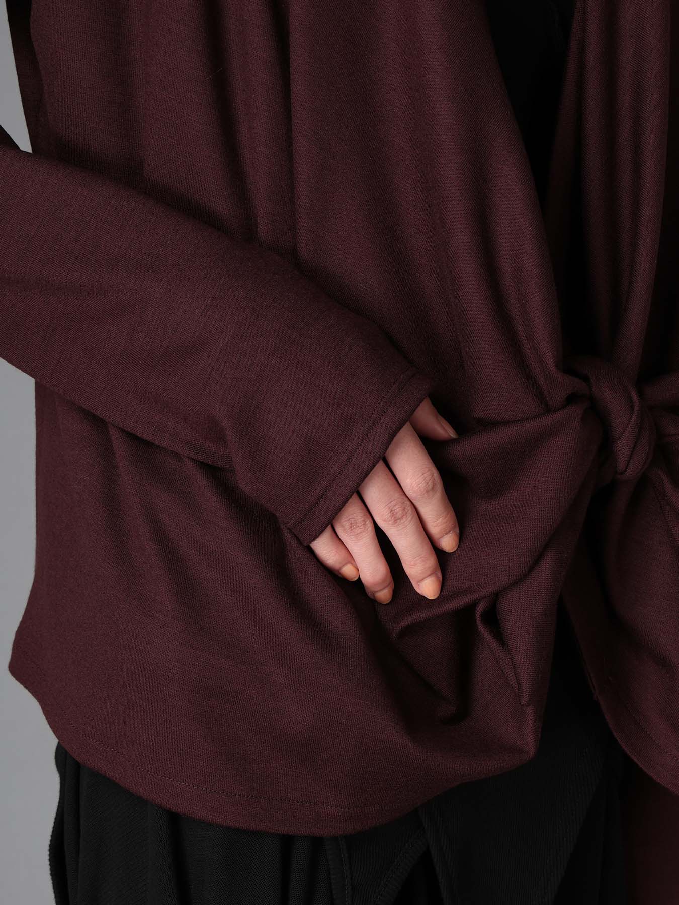 W/ SINGLE JERSEY KNOT DETAIL CARDIGAN – THE SHOP YOHJI YAMAMOTO