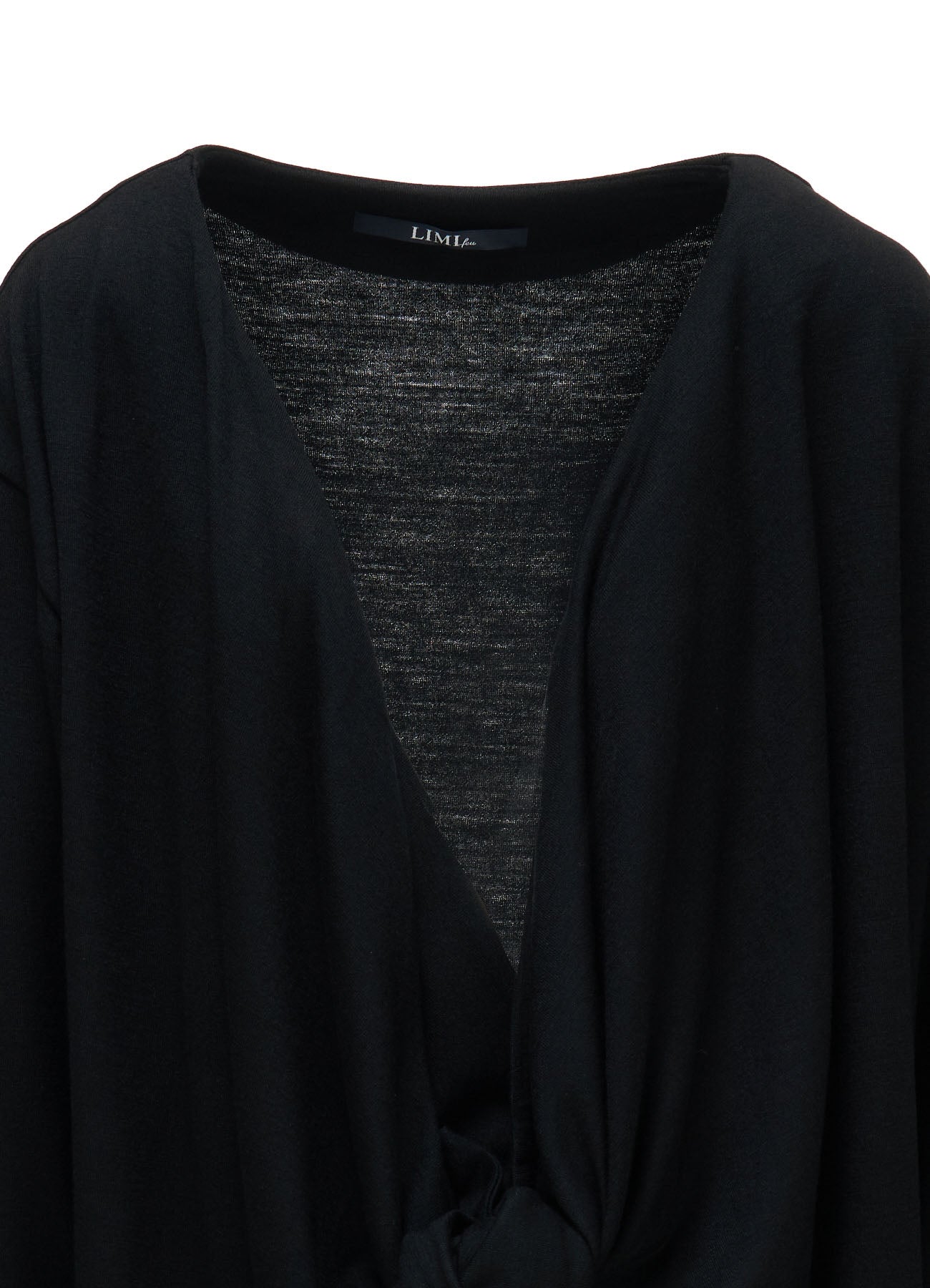 W/ SINGLE JERSEY KNOT DETAIL CARDIGAN