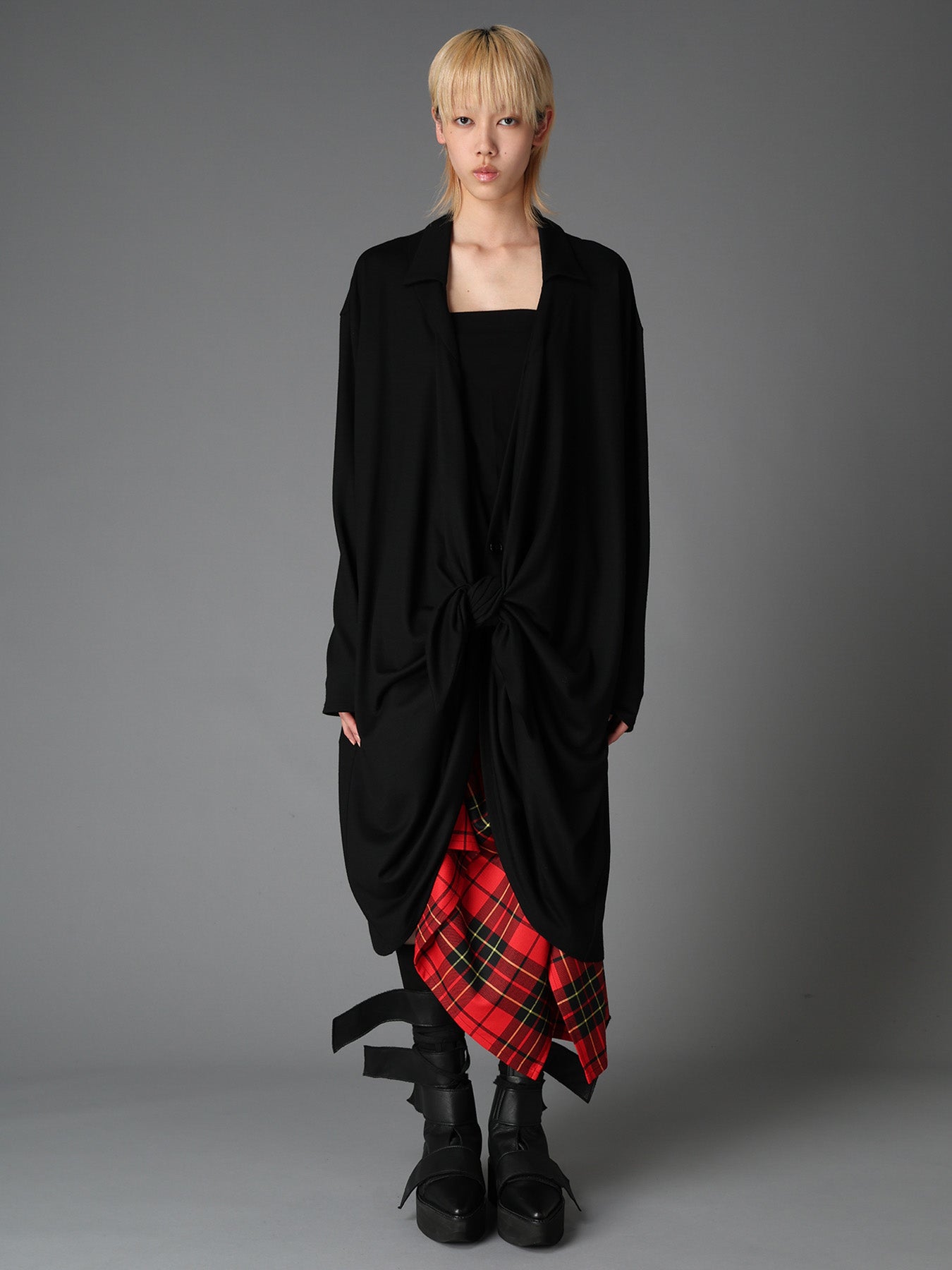 W/ SINGLE JERSEY KNOT DETAIL LONG CARDIGAN – THE SHOP YOHJI YAMAMOTO