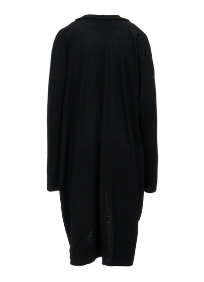 W/ SINGLE JERSEY KNOT DETAIL LONG CARDIGAN